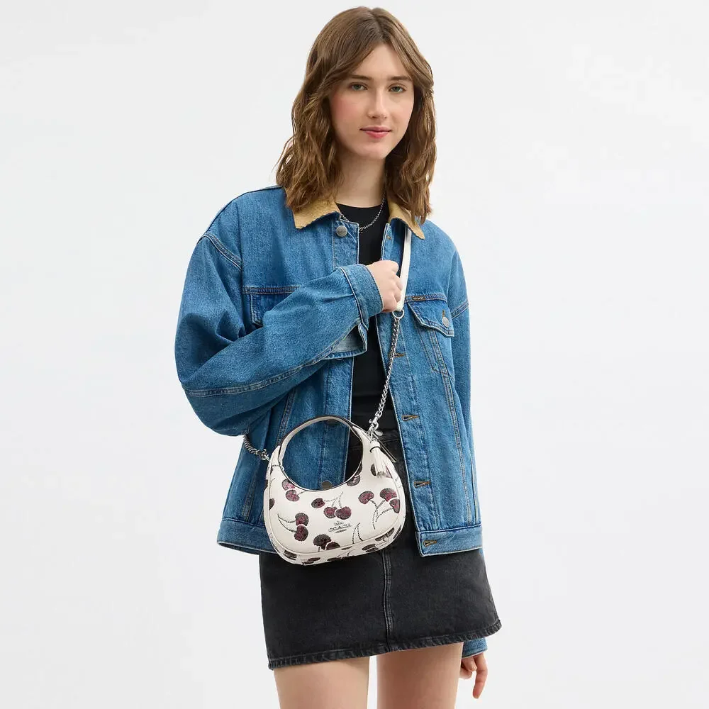 NWT COACH‎ Carmen Leather Mini Crossbody Bag With Cherry Print